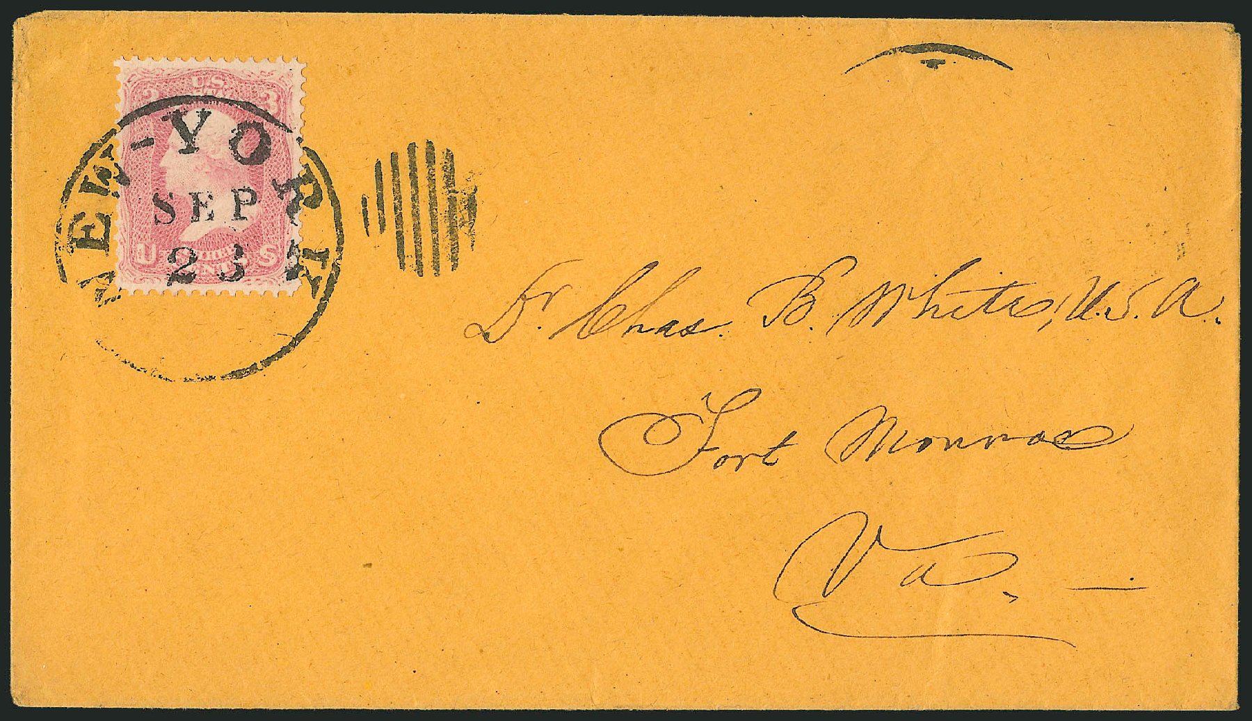 Values of US Stamp Scott Catalog 64: 1861 3c Washington. Robert Siegel Auction Galleries, Sep 2010, Sale 993, Lot 416
