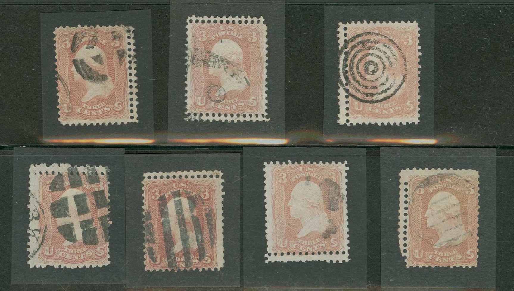 US Stamp Prices Scott 65 - 1861 3c Washington. H.R. Harmer, Jun 2013, Sale 3003, Lot 1067