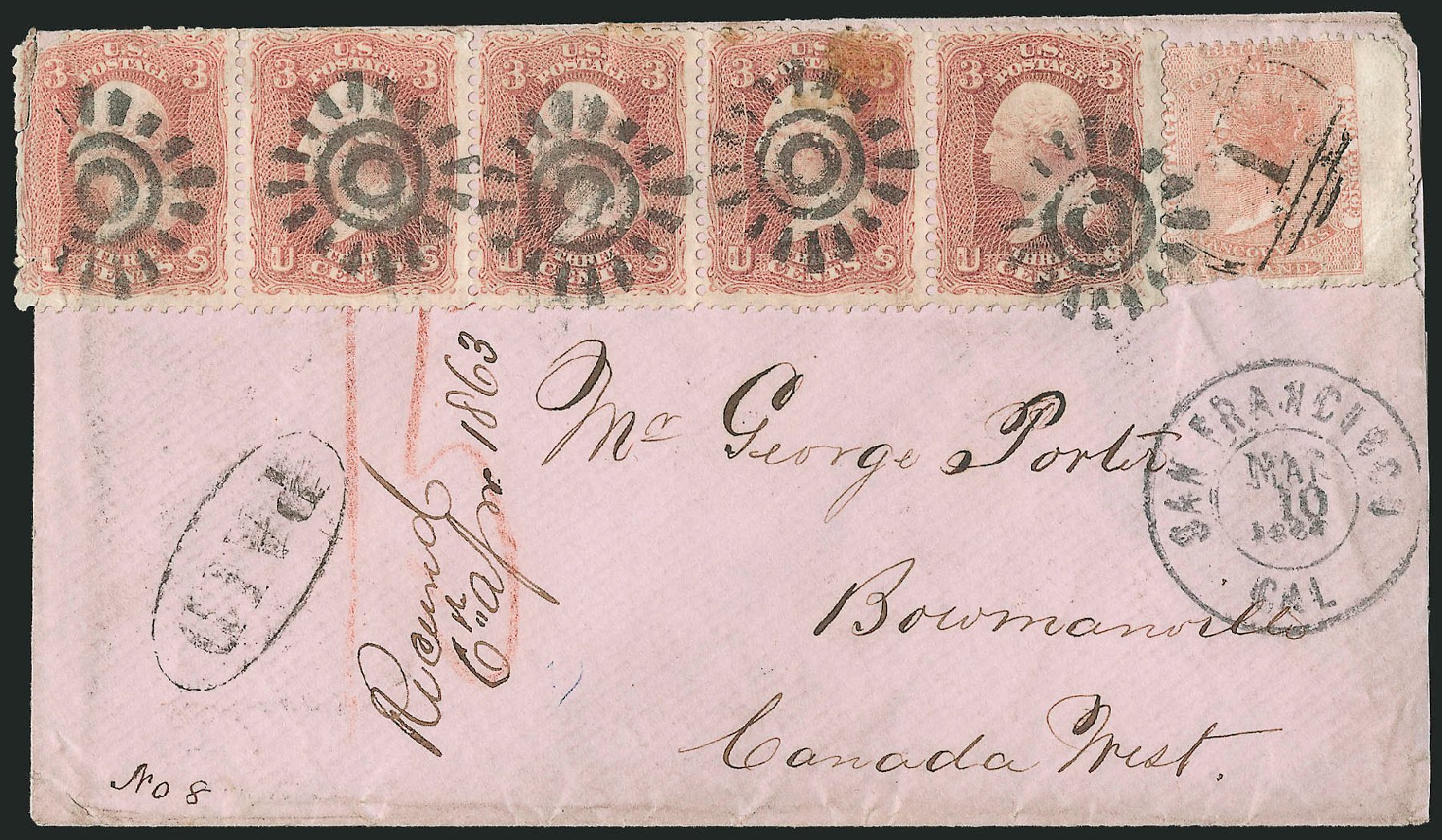 Values of US Stamp Scott Cat. #65 - 1861 3c Washington. Robert Siegel Auction Galleries, Jun 2015, Sale 1106, Lot 3077