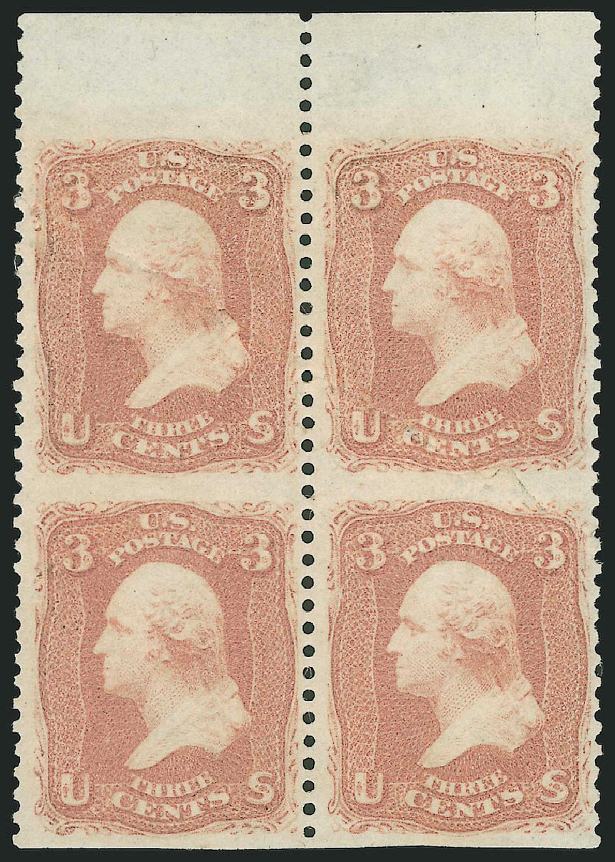 US Stamps Prices Scott Catalog 65: 3c 1861 Washington. Robert Siegel Auction Galleries, Dec 2008, Sale 964, Lot 317