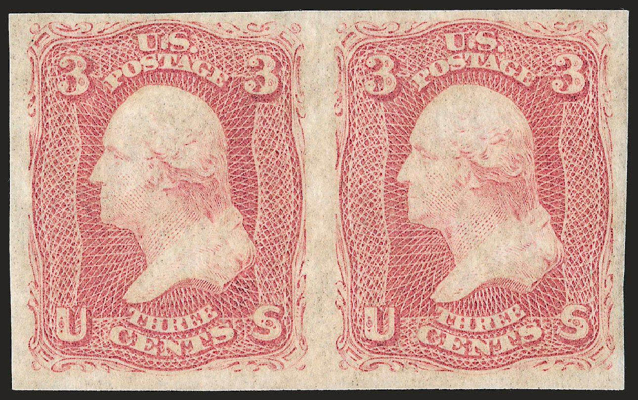 US Stamps Value Scott Cat. #65: 1861 3c Washington. Robert Siegel Auction Galleries, Apr 2010, Sale 984, Lot 277