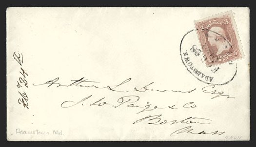 US Stamps Value Scott Catalogue #65: 3c 1861 Washington. Spink Shreves Galleries, Nov 2012, Sale 141, Lot 47