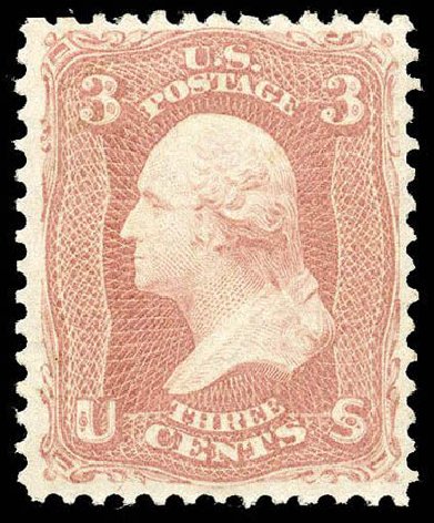 Costs of US Stamp Scott #65: 1861 3c Washington. Matthew Bennett International, Apr 2008, Sale 326, Lot 88