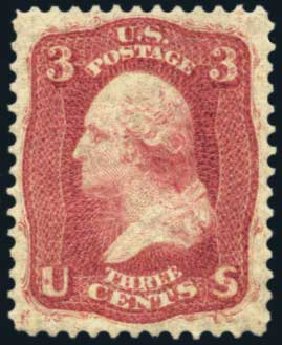 Costs of US Stamp Scott Catalog 65: 3c 1861 Washington. Harmer-Schau Auction Galleries, Jan 2014, Sale 100, Lot 448