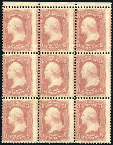 US Stamps Prices Scott Catalog # 65 - 3c 1861 Washington. Harmer-Schau Auction Galleries, Feb 2010, Sale 84, Lot 1328