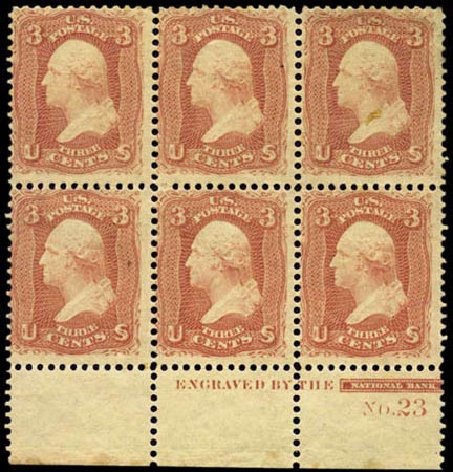 Costs of US Stamps Scott Catalogue #65: 3c 1861 Washington. Harmer-Schau Auction Galleries, Feb 2012, Sale 92, Lot 858