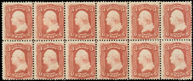 US Stamps Values Scott Cat. # 65 - 3c 1861 Washington. Daniel Kelleher Auctions, Mar 2013, Sale 635, Lot 278
