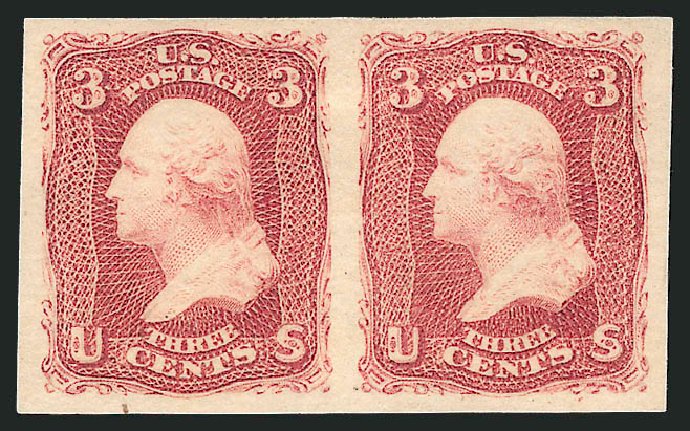 US Stamps Price Scott Catalogue #65: 1861 3c Washington. Robert Siegel Auction Galleries, Dec 2012, Sale 1037, Lot 1548