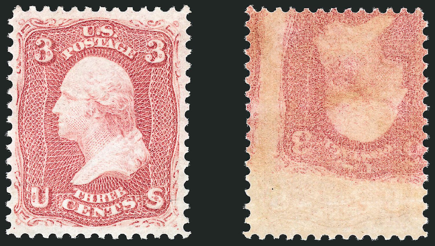 Cost of US Stamps Scott Catalogue # 65 - 3c 1861 Washington. Robert Siegel Auction Galleries, Jan 2009, Sale 968, Lot 78