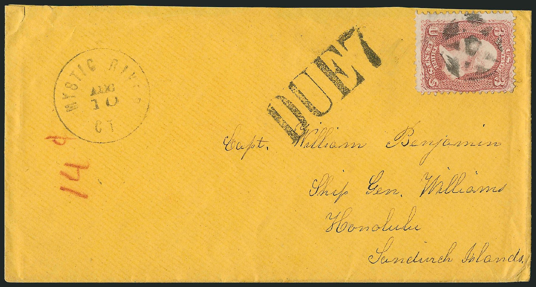 Prices of US Stamps Scott Catalog 65 - 1861 3c Washington. Robert Siegel Auction Galleries, Sep 2010, Sale 993, Lot 438