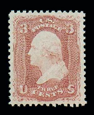 Value of US Stamp Scott Cat. 65 - 3c 1861 Washington. Matthew Bennett International, Jun 2007, Sale 319, Lot 1109