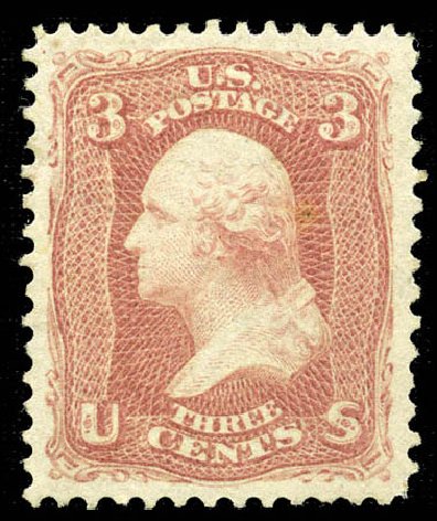US Stamp Value Scott Catalogue 65 - 3c 1861 Washington. Matthew Bennett International, Feb 2012, Sale 340, Lot 159