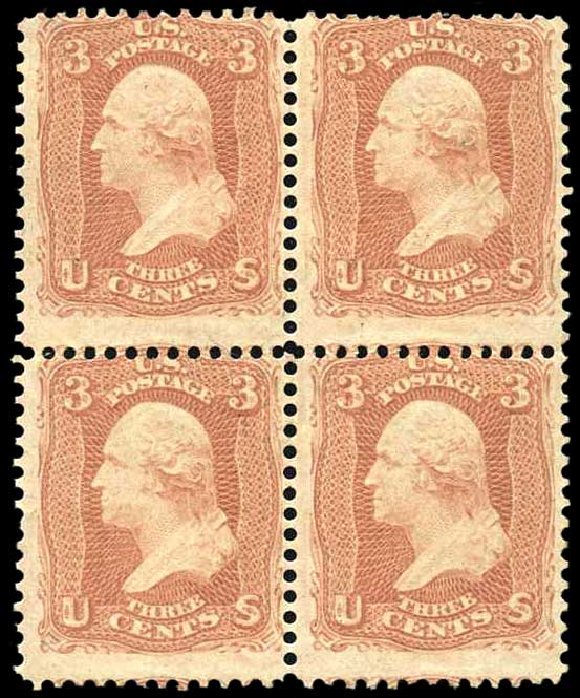 Costs of US Stamp Scott Cat. #65: 3c 1861 Washington. Harmer-Schau Auction Galleries, Jan 2014, Sale 100, Lot 449