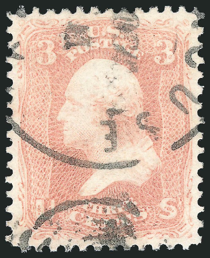 Value of US Stamps Scott Catalog #65 - 1861 3c Washington. Robert Siegel Auction Galleries, Mar 2012, Sale 1019, Lot 389