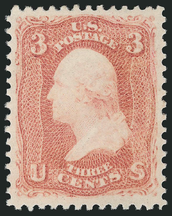 US Stamps Value Scott #65 - 1861 3c Washington. Robert Siegel Auction Galleries, Nov 2013, Sale 1057, Lot 619