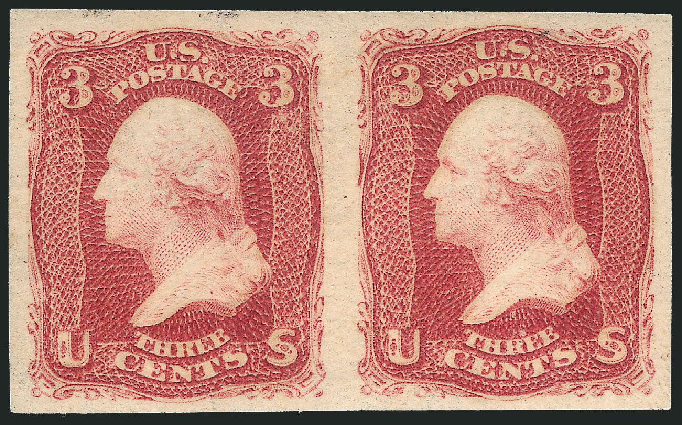 US Stamp Price Scott Cat. 65 - 3c 1861 Washington. Robert Siegel Auction Galleries, Mar 2014, Sale 1067, Lot 789