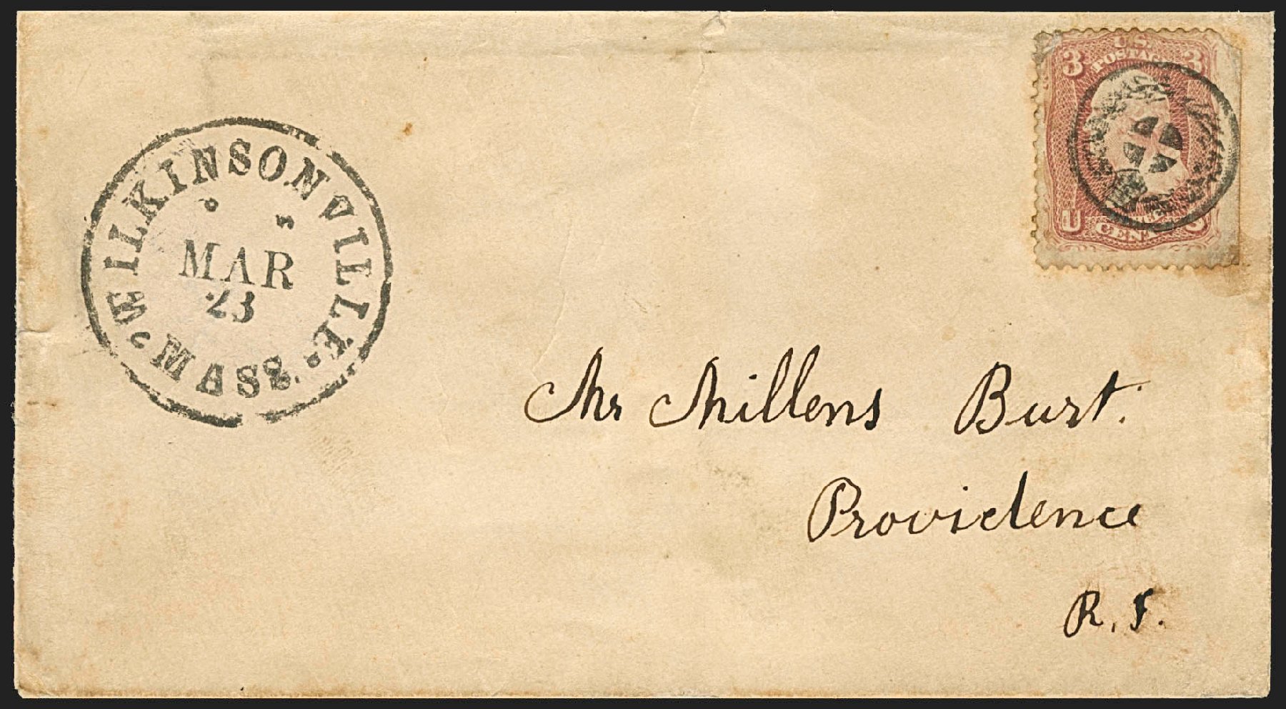Value of US Stamp Scott Catalog # 65 - 1861 3c Washington. Robert Siegel Auction Galleries, Jul 2015, Sale 1107, Lot 169