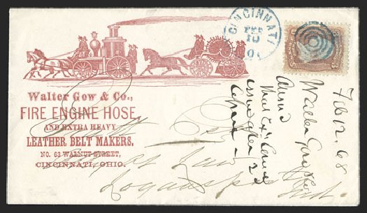 US Stamps Values Scott 65 - 1861 3c Washington. Spink Shreves Galleries, Jul 2012, Sale 140, Lot 109
