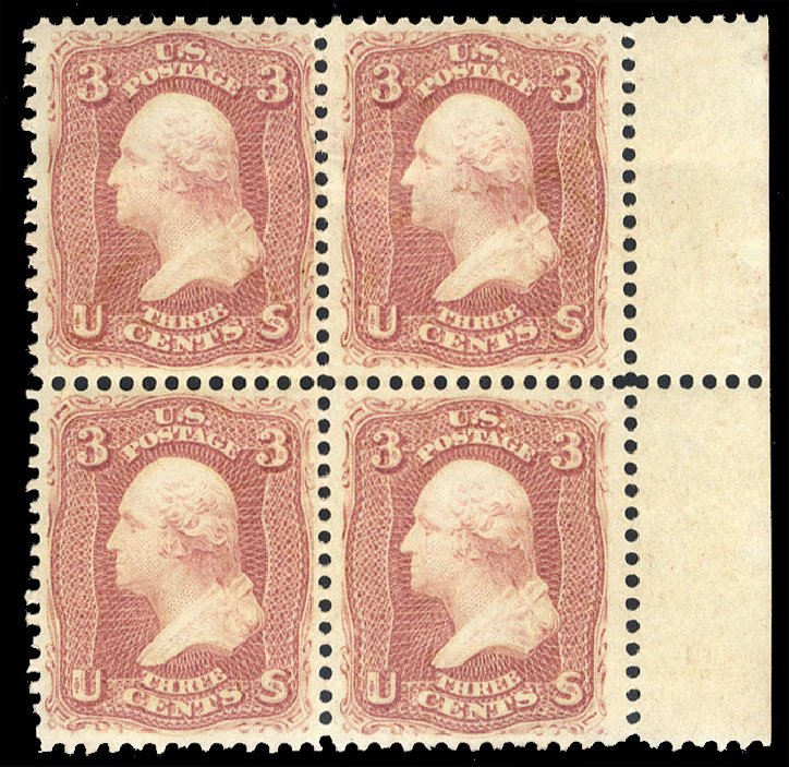 US Stamp Values Scott Catalogue 65: 1861 3c Washington. Cherrystone Auctions, Sep 2012, Sale 201209, Lot 40