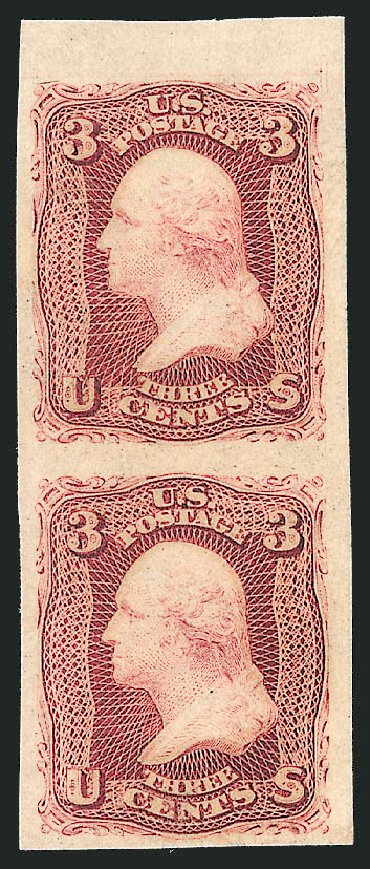 Values of US Stamp Scott Catalog # 65 - 1861 3c Washington. Robert Siegel Auction Galleries, Dec 2012, Sale 1037, Lot 1550