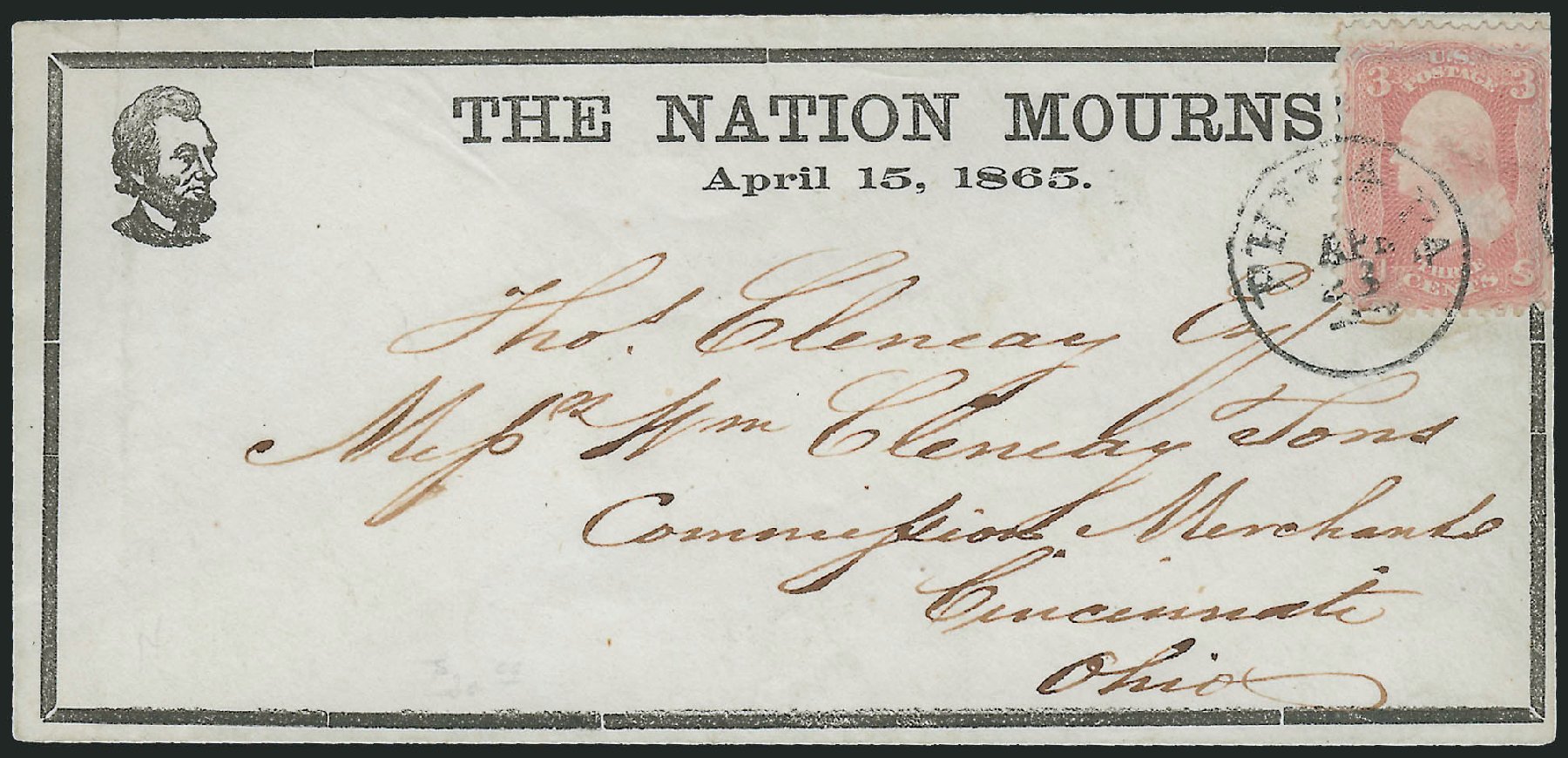 Price of US Stamps Scott Catalog # 65 - 1861 3c Washington. Robert Siegel Auction Galleries, Oct 2014, Sale 1082, Lot 570