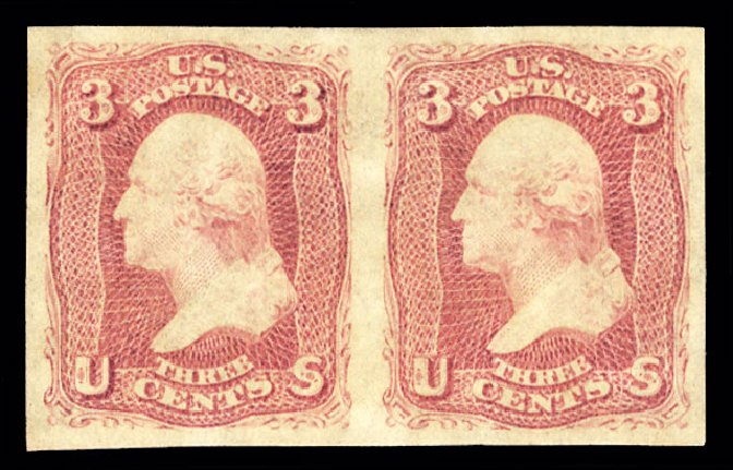 Price of US Stamps Scott Catalogue 65: 1861 3c Washington. Cherrystone Auctions, Jan 2015, Sale 201501, Lot 111