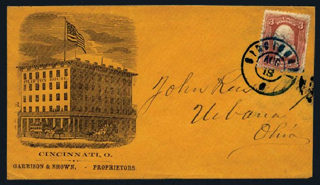 US Stamps Prices Scott 65: 1861 3c Washington. Harmer-Schau Auction Galleries, Aug 2014, Sale 102, Lot 1701