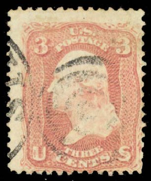 Costs of US Stamp Scott 65 - 1861 3c Washington. Daniel Kelleher Auctions, May 2015, Sale 669, Lot 2501