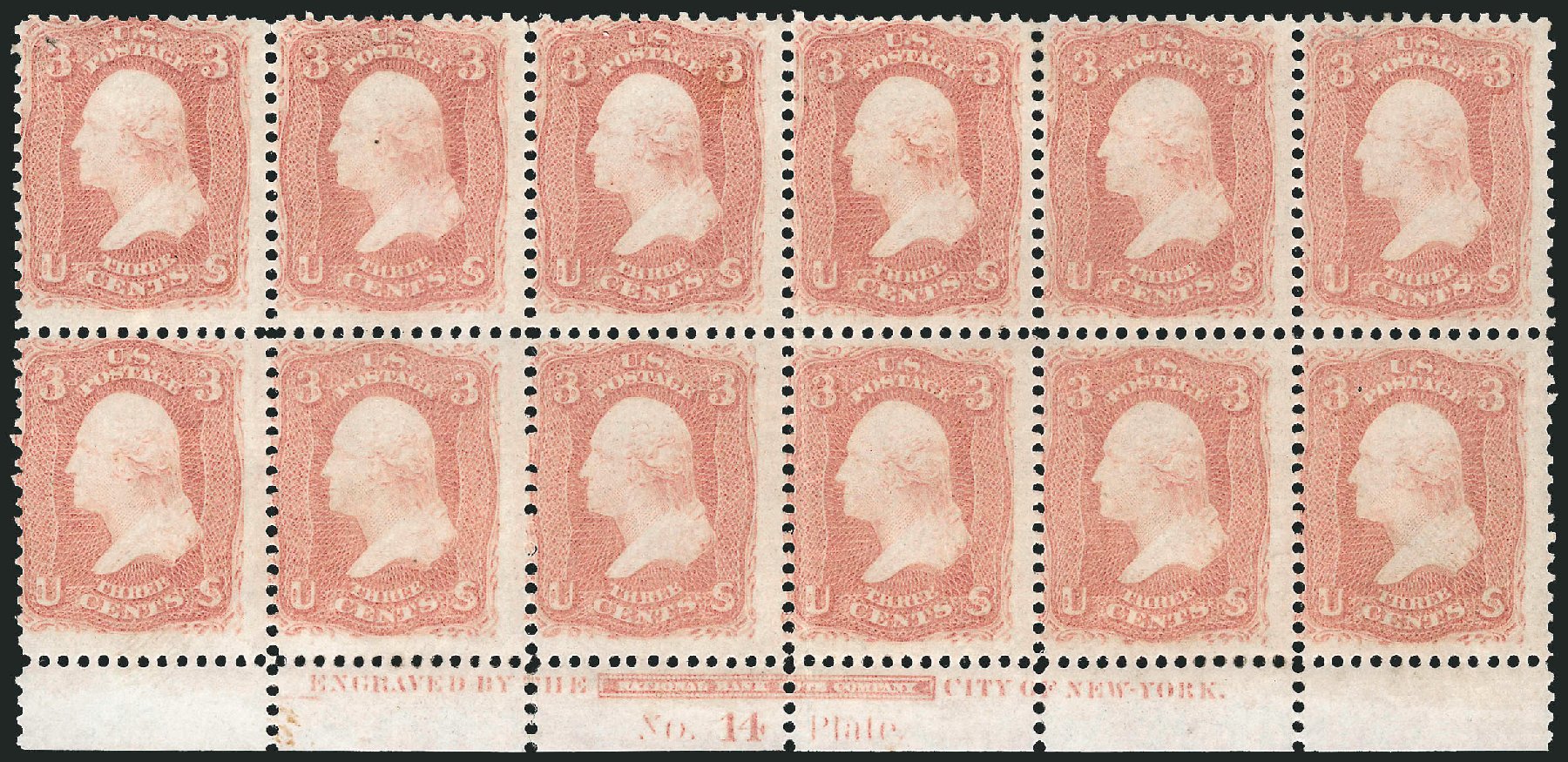 US Stamps Prices Scott Catalog # 65: 3c 1861 Washington. Robert Siegel Auction Galleries, Nov 2014, Sale 1084, Lot 3191