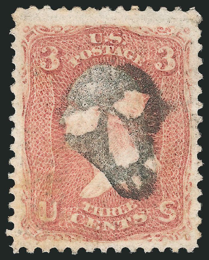 US Stamps Value Scott Catalog 65: 1861 3c Washington. Robert Siegel Auction Galleries, Sep 2010, Sale 993, Lot 391
