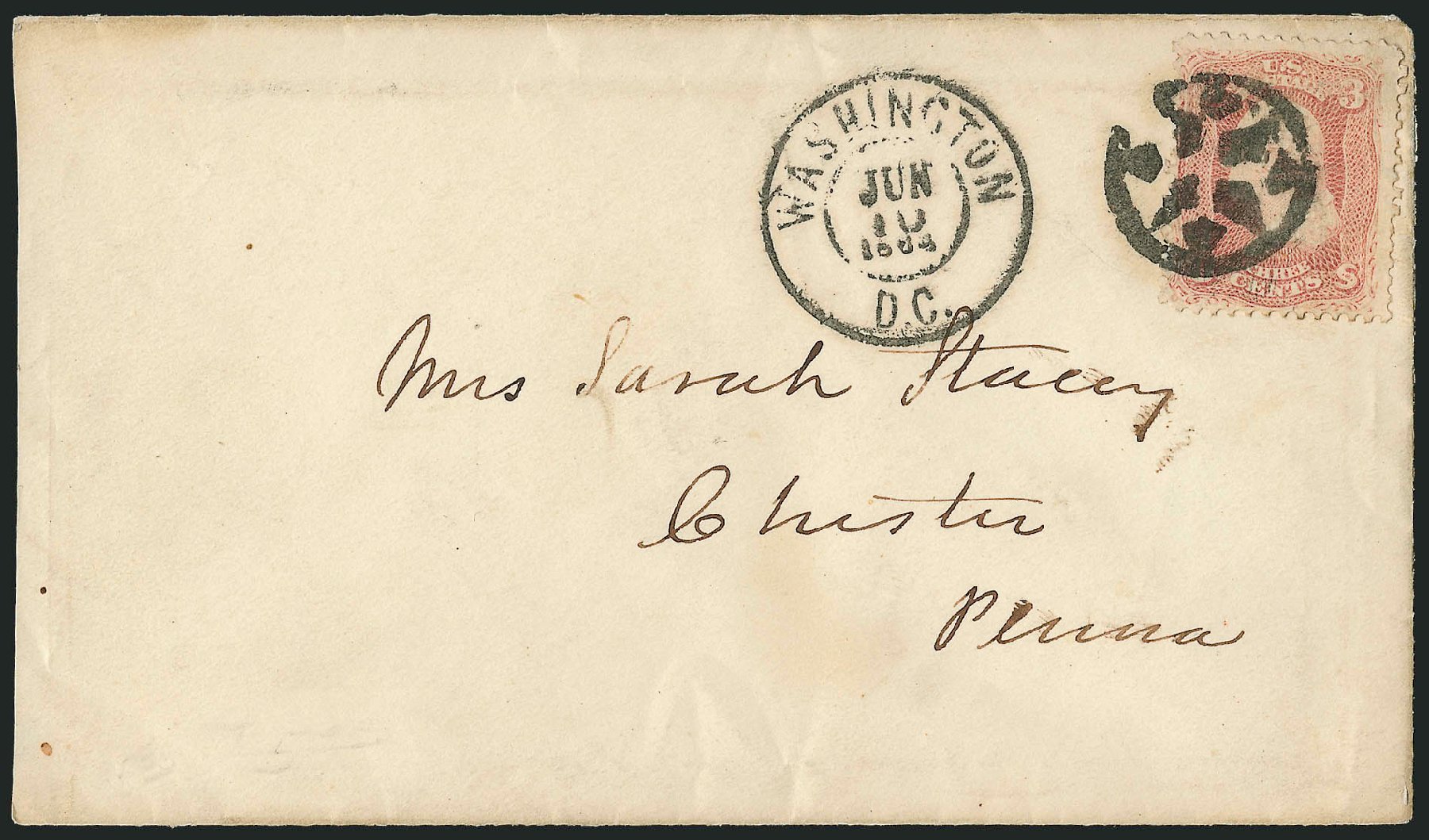 Price of US Stamps Scott Cat. 65: 1861 3c Washington. Robert Siegel Auction Galleries, Sep 2010, Sale 993, Lot 431
