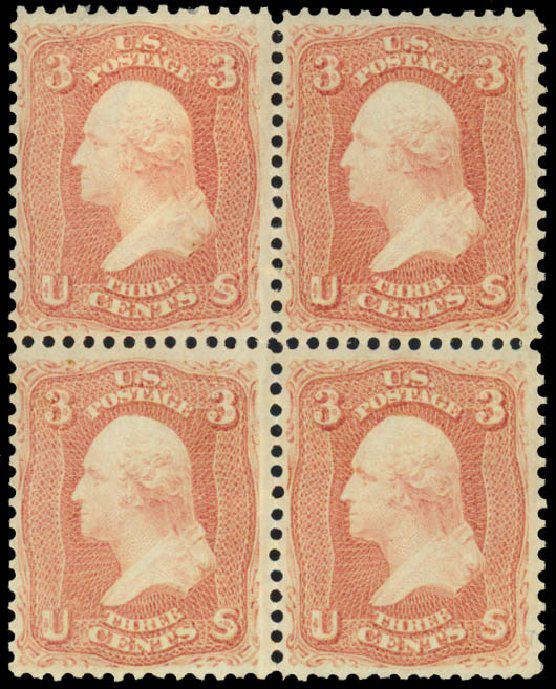 Prices of US Stamps Scott Cat. #65 - 3c 1861 Washington. Daniel Kelleher Auctions, Dec 2013, Sale 640, Lot 94