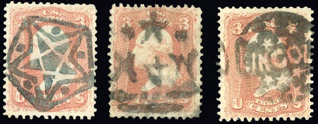 US Stamp Prices Scott Catalog 65: 1861 3c Washington. Matthew Bennett International, Dec 2008, Sale 330, Lot 1495