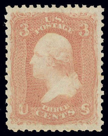 Value of US Stamps Scott Catalogue # 65 - 3c 1861 Washington. Daniel Kelleher Auctions, Feb 2013, Sale 634, Lot 55