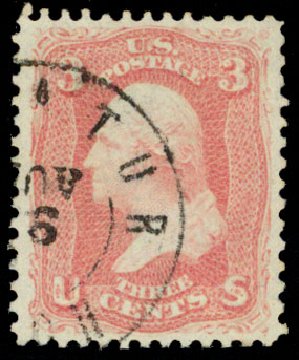 Price of US Stamps Scott Catalogue #65 - 1861 3c Washington. Daniel Kelleher Auctions, Dec 2013, Sale 640, Lot 95