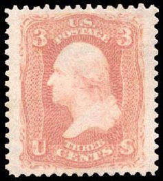 Value of US Stamp Scott Cat. # 65: 1861 3c Washington. Schuyler J. Rumsey Philatelic Auctions, Apr 2015, Sale 60, Lot 2025