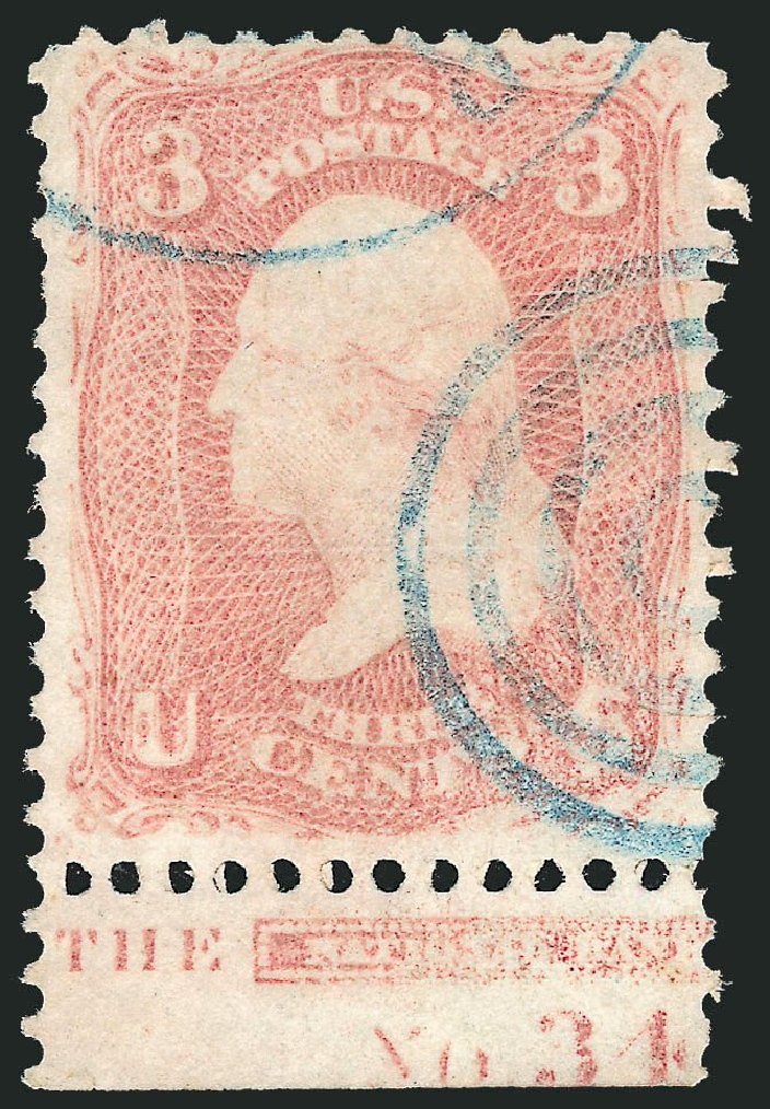 Prices of US Stamps Scott Cat. # 65 - 3c 1861 Washington. Robert Siegel Auction Galleries, Jul 2014, Sale 1077, Lot 85