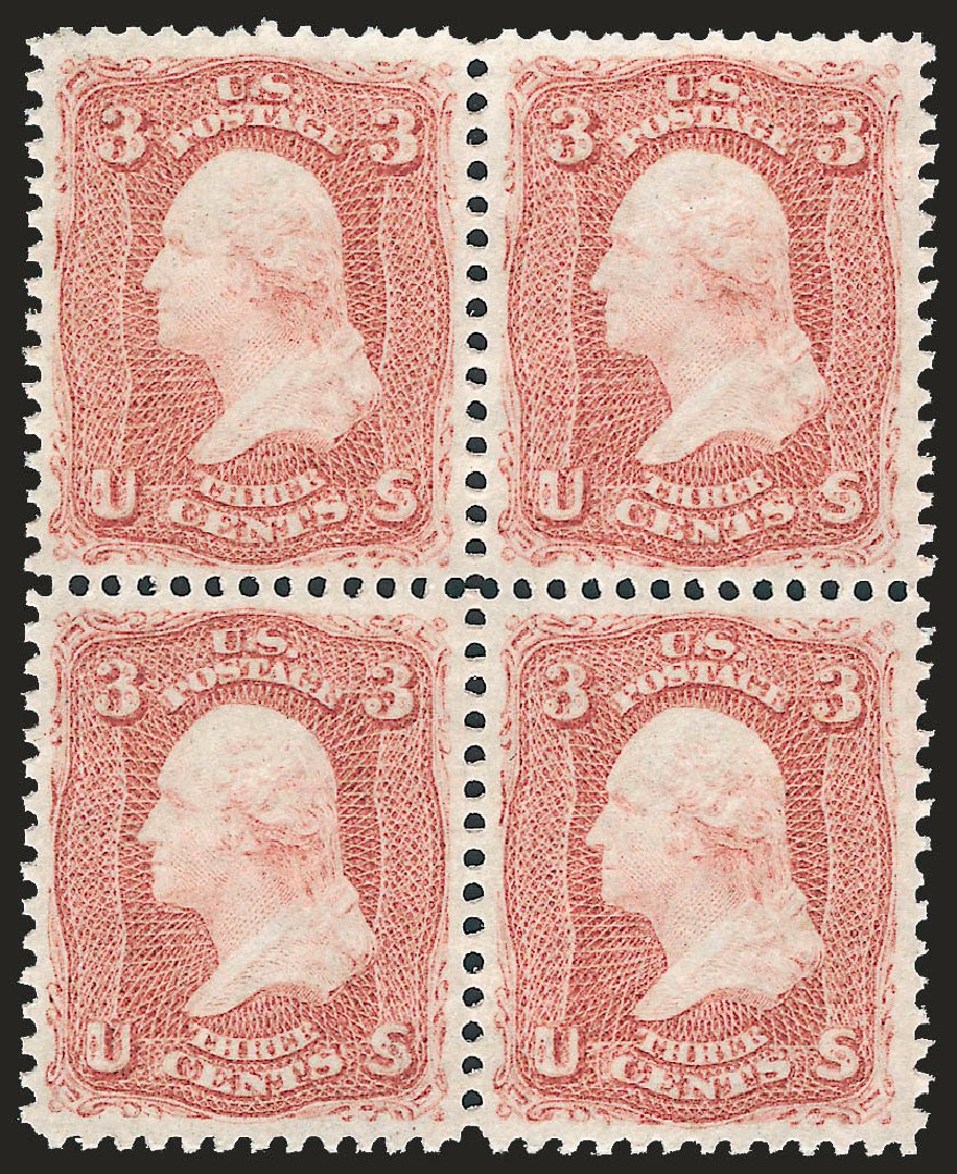 US Stamps Values Scott Catalogue 65 - 3c 1861 Washington. Robert Siegel Auction Galleries, Jan 2009, Sale 968, Lot 75