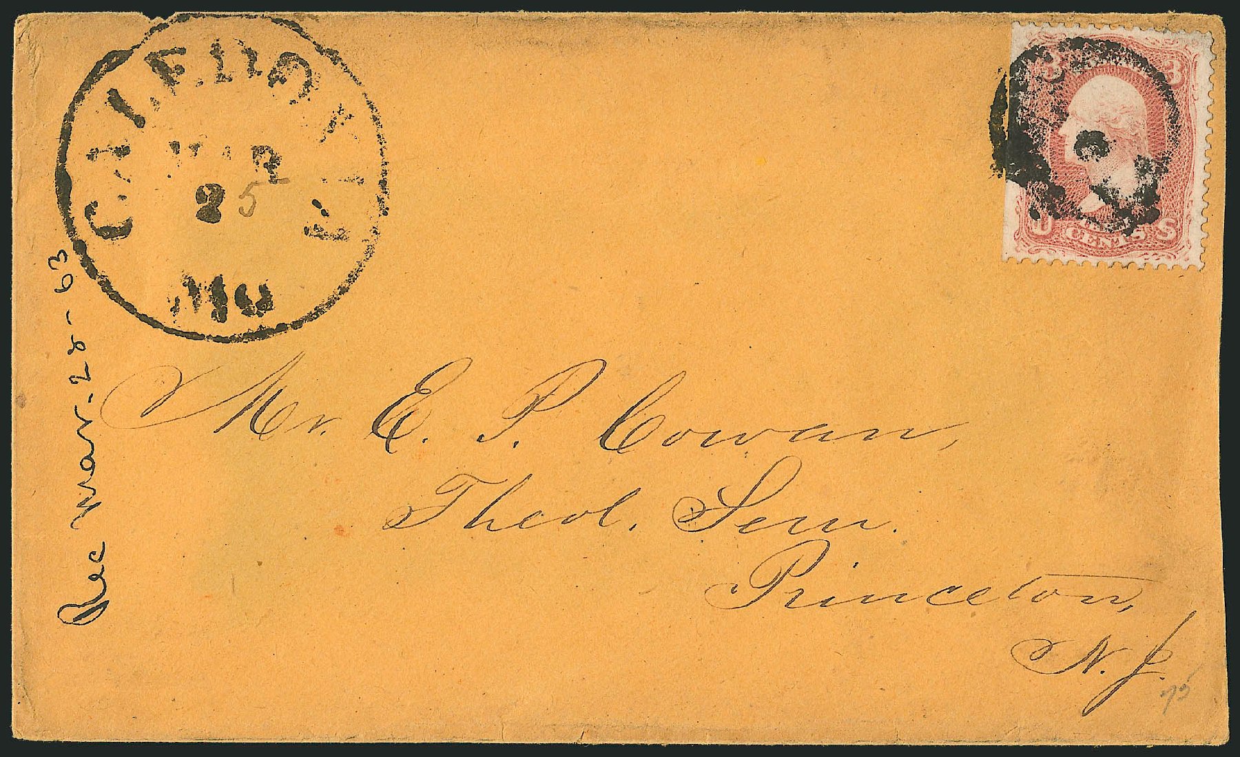 US Stamp Value Scott Catalogue 65 - 1861 3c Washington. Robert Siegel Auction Galleries, Sep 2010, Sale 993, Lot 425