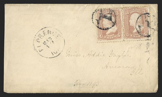 Values of US Stamp Scott Cat. 65: 3c 1861 Washington. Spink Shreves Galleries, Nov 2012, Sale 141, Lot 45
