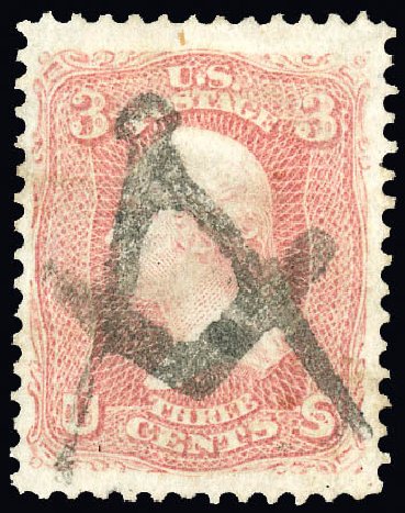 Costs of US Stamps Scott Cat. 65 - 1861 3c Washington. Matthew Bennett International, Dec 2008, Sale 330, Lot 1492