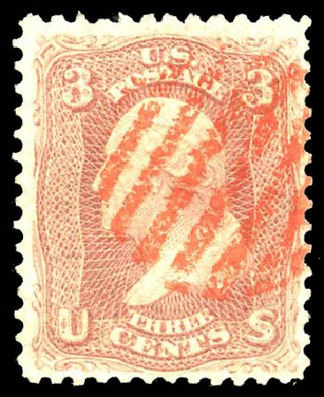 Costs of US Stamp Scott Catalog #65: 1861 3c Washington. Matthew Bennett International, Feb 2015, Sale 351, Lot 62