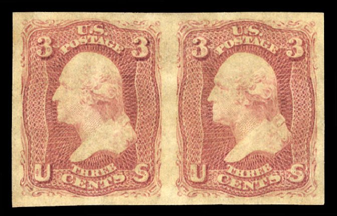 Values of US Stamps Scott Catalog # 65 - 3c 1861 Washington. Cherrystone Auctions, Oct 2012, Sale 201210, Lot 52