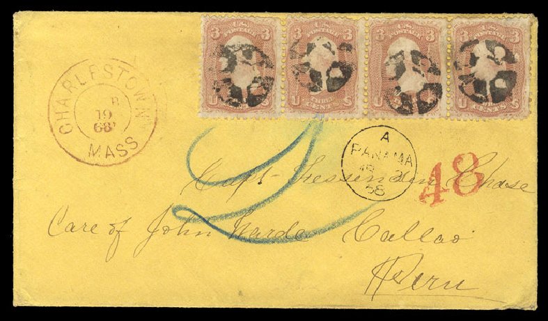 Costs of US Stamp Scott # 65: 3c 1861 Washington. Cherrystone Auctions, Jan 2015, Sale 201501, Lot 112