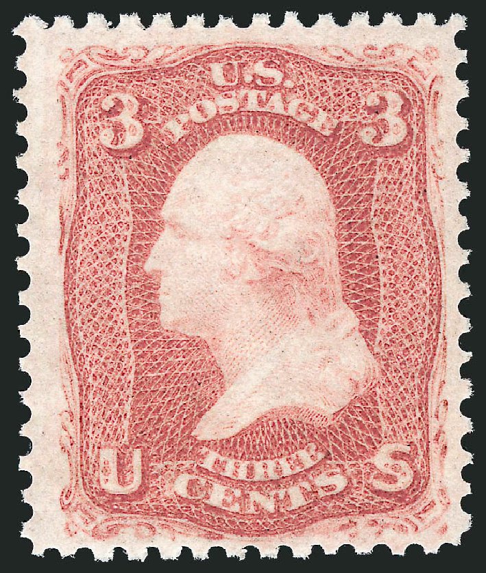 US Stamps Value Scott # 65: 1861 3c Washington. Robert Siegel Auction Galleries, Oct 2012, Sale 1033, Lot 4042