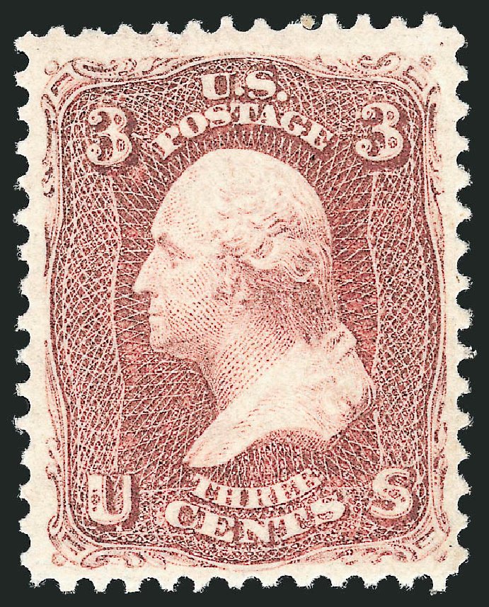 US Stamps Values Scott Catalogue # 65 - 3c 1861 Washington. Robert Siegel Auction Galleries, Dec 2013, Sale 1062, Lot 182