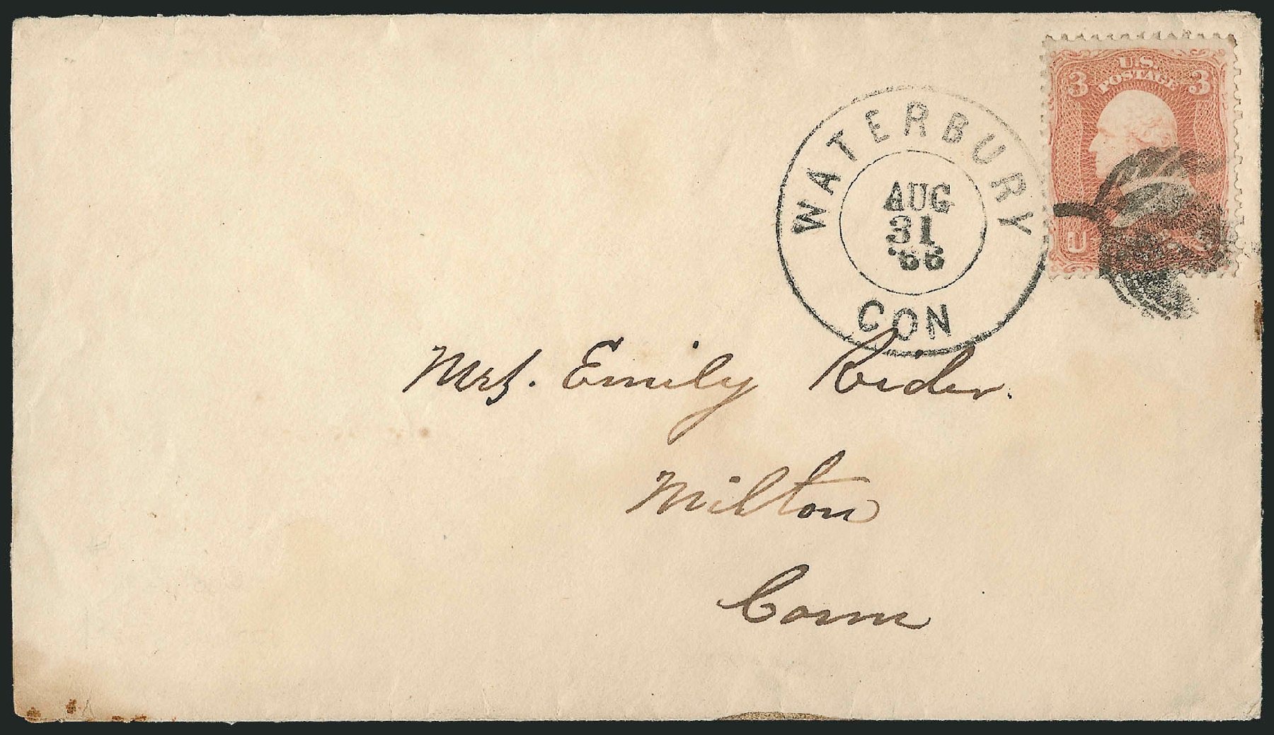 US Stamp Prices Scott 65 - 1861 3c Washington. Robert Siegel Auction Galleries, Sep 2010, Sale 993, Lot 422