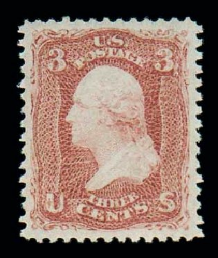 US Stamps Price Scott 65: 1861 3c Washington. Matthew Bennett International, Dec 2007, Sale 324, Lot 1063