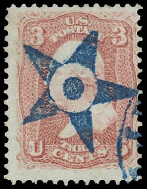 Values of US Stamps Scott # 65: 3c 1861 Washington. Daniel Kelleher Auctions, Jan 2012, Sale 628, Lot 243
