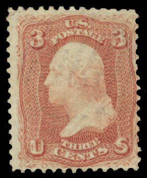 Costs of US Stamps Scott 65 - 1861 3c Washington. Daniel Kelleher Auctions, Jan 2015, Sale 663, Lot 1293
